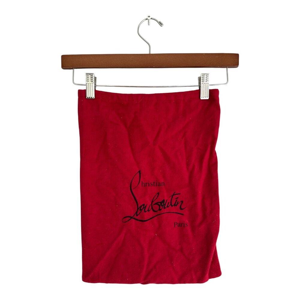 Christian Louboutin Paris Red Cotton Dust Bag Small 11”x15” Drawstring